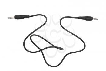 Electric wire on a white background.                   