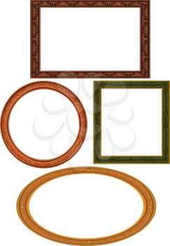 Wooden framework for the image, file EPS.8 illustration.
