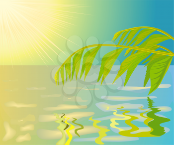 Landscape with water, file EPS.8 illustration.
 