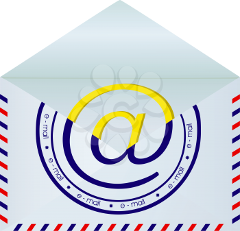 Mail envelope opened, vector illustration EPS8.