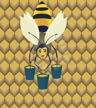 Abstract bee, EPS8 - vector graphics.