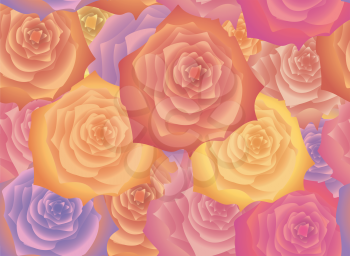 Background of the flowers of roses, seamless pattern, EPS8 - vector graphics.