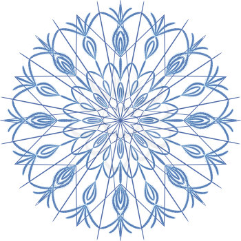Snowflake on a white background, EPS10 - vector graphics.