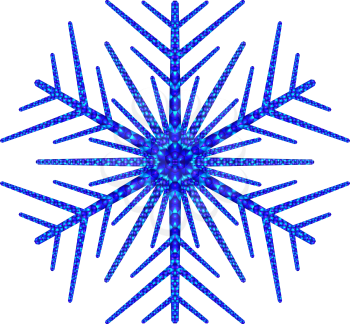Snowflake on a white background, EPS10 - vector graphics.