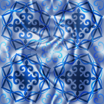 Abstract blue waves background, seamless pattern, there is a gradient mesh, EPS10 - vector graphics.