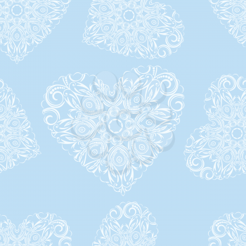 Hearts, valentines, abstract background, seamless pattern, EPS8 - vector graphics.