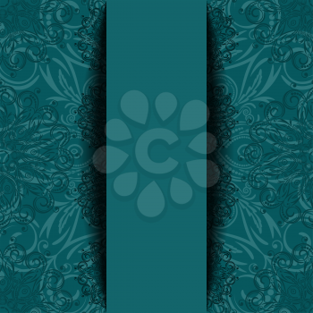 Card or invitation with abstract floral background, EPS10 - vector graphics.