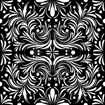 Abstract black and white seamless background, EPS8 - vector graphics.