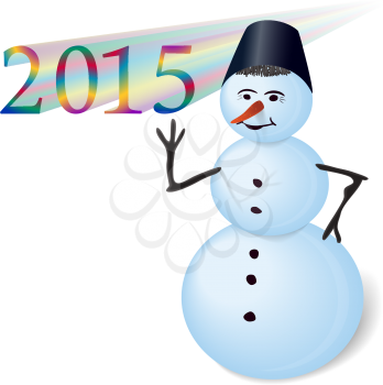 Snowman, design element for cards, calendars, EPS10 - vector graphics.