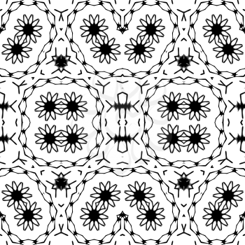 Black and white abstract seamless background, EPS8 - vector graphics.