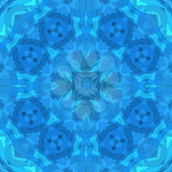 Ornate mosaic seamless background blue shades, EPS8 - vector graphics.