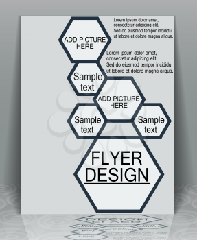 Professional flyer business brochure template, EPS10 - vector graphics.
