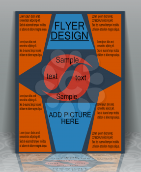Brochure print your business flyer abstract, EPS10 - vector graphics.