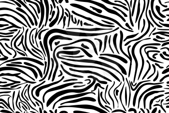 Fantasy animal skins zebra, tiger seamless pattern, EPS8 - vector graphics.