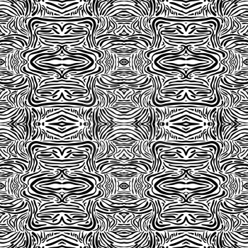 Elegant black and white seamless pattern Arabic style, EPS8 - vector graphics.