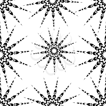 Starlight black and white seamless ornament, EPS8 - vector graphics.