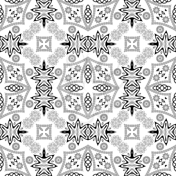 Elegant black and white arabic seamless pattern, EPS8 - vector graphics.