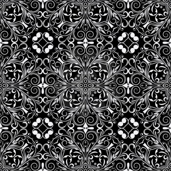 Original black and white seamless pattern, EPS8 - vector graphics.