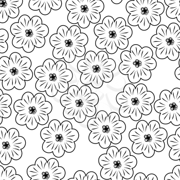 Abstract flower seamless pattern, EPS8 - vector graphics.