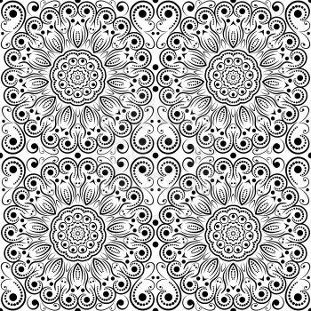 Abstract flower openwork seamless pattern, EPS8 - vector graphics.