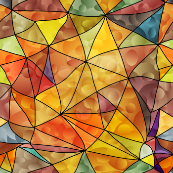 Geometric triangular seamless background stained-glass style abstract imitation , EPS10 - vector graphics.