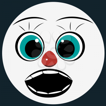Emoticon surprise with eyes wide open, EPS8 - vector graphics. 