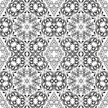 Arabian seamless background black and white , EPS8 - vector graphics.