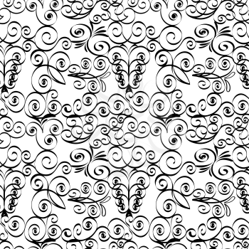 Vector illustration of a grille black and white seamless pattern.