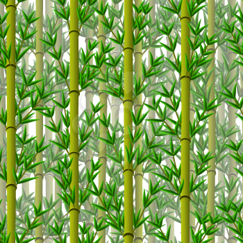 Bamboo grove seamless pattern, vector illustration EPS 10