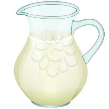 Transparent milk jug, illustration has transparency function