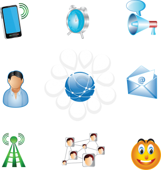 Royalty Free Clipart Image of Icons