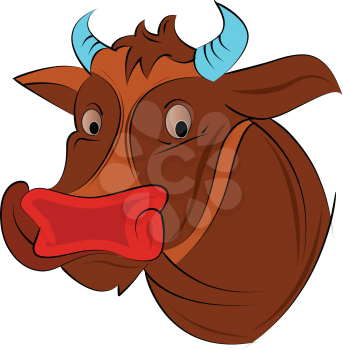 Royalty Free Clipart Image of a Cartoon Cow