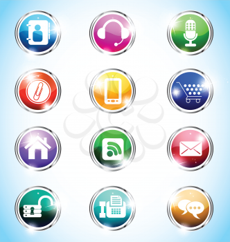 Royalty Free Clipart Image of Glossy Icons