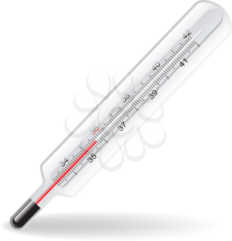 Royalty Free Clipart Image of a Medical Thermometer