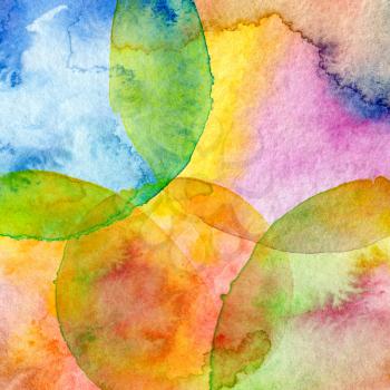 Abstract  circle watercolor painted background