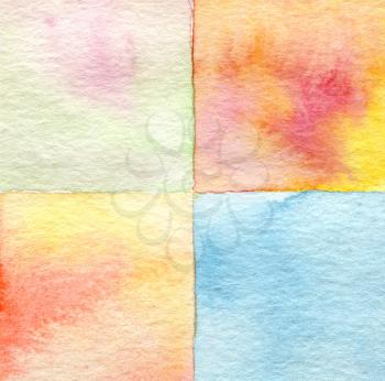 Abstract  square watercolor painted background