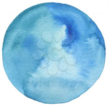 Circle watercolor painted background. Texture paper.

