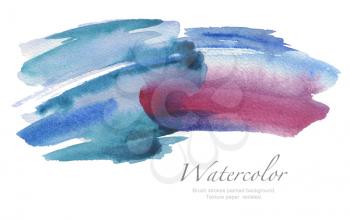 Abstract watercolor brush strokes painted background. Texture paper. isolated.