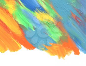 Abstract color acrylic painted background. Isolated.