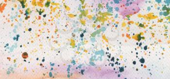 Abstract watercolor background with blots. Paper texture.