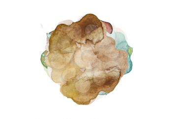 Abstract color watercolor blots background. Isolated.