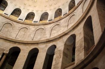 Dome in the church of the Holy Sepulcheres in Jerusalem