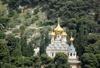 A russian church in Jerusalem,Israel