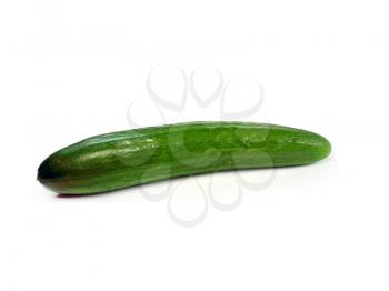 Fresh Cucumber isolated over white background. 