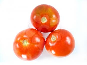 Fresh Red tomatoes isolated on white background 