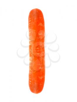 fresh orange carrot isolated on white background 