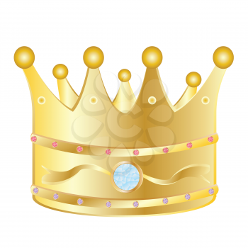 Royalty Free Clipart Image of a Gold Crown