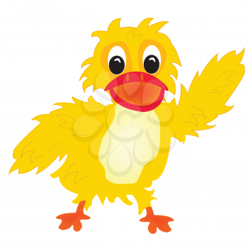 Royalty Free Clipart Image of a Baby Duck