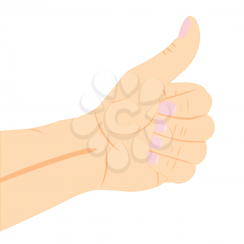 Royalty Free Clipart Image of a Thumbs Up