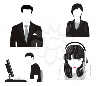 Royalty Free Clipart Image of Assorted Business People